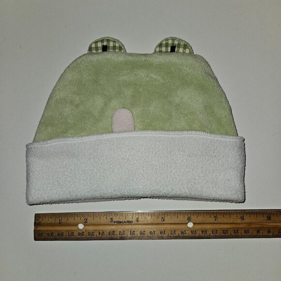 3 Baby Hat Lot Brown Bears Green Frog 1 Cotton 2 Fleece Carter's Taggies Woof - Picture 5 of 10